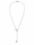 Faux Silver Moon and Star Dainty Necklace
