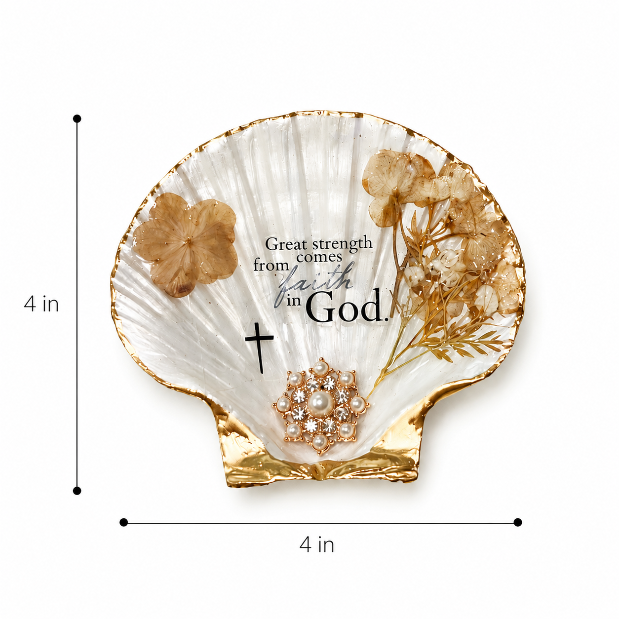 Handcrafted Christian Scallop Magnet