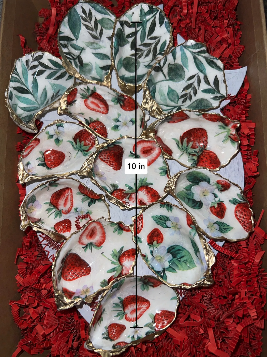 Handcrafted Oyster Strawberry Aesthetic Hanging Decor
