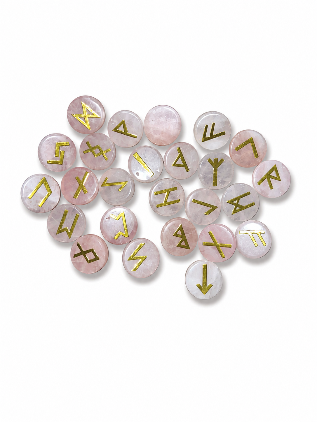 Small Rose Quartz Runes