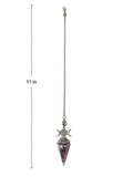 Amethyst Chip Pendulum Triple Moon