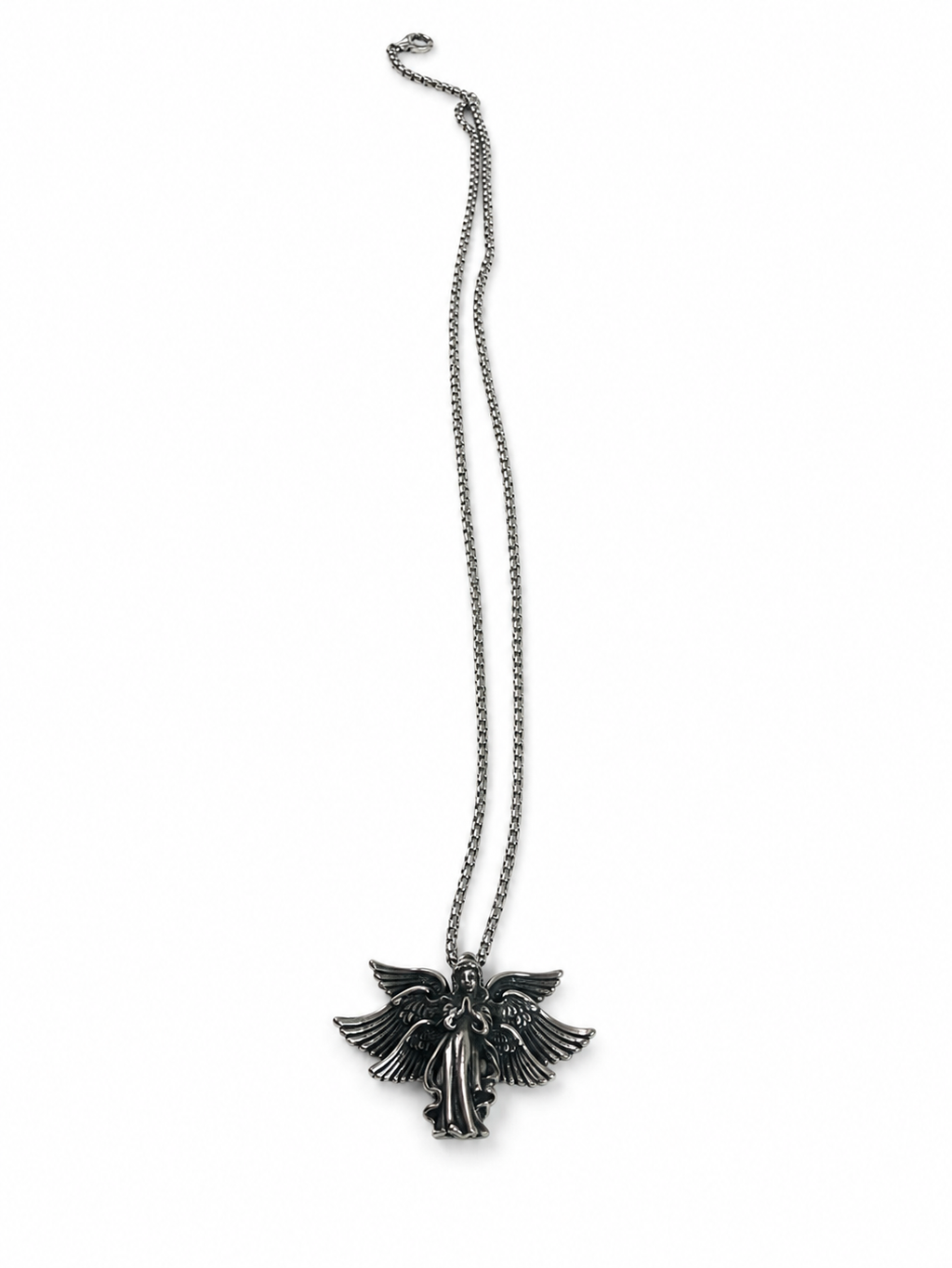 Stainless Steel Angel Seraphim Christian Necklace