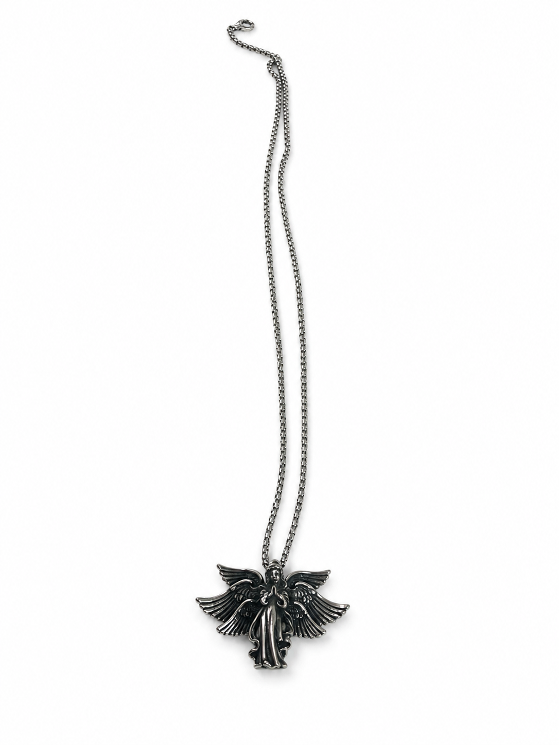 Stainless Steel Angel Seraphim Christian Necklace