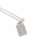 Handcrafted Mid Chest Love Attracting Tarot Necklace with Rose Quartz the Lovers