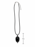 Faux Onyx Goth Black Necklace