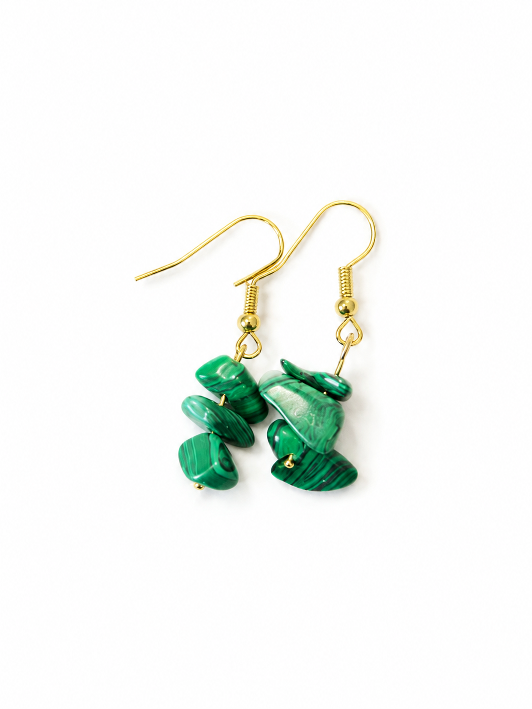 Handcrafted Malachite Crystal Earrings