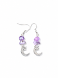 Handcrafted Amethyst Moon Hippie Witch Earrings