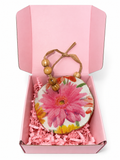 Handmade Pink Sand Dollar Hanging Ornament