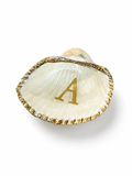 Mini Shell Ring Dish with “A” Initial