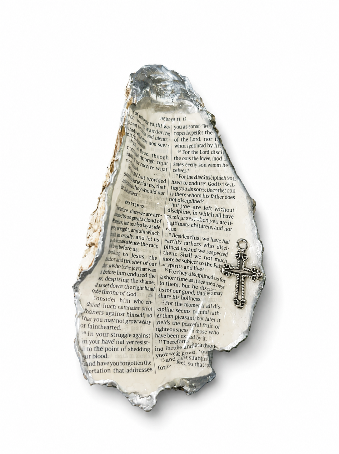 Handcrafted Oyster Bible Jewelry Trinket Dish