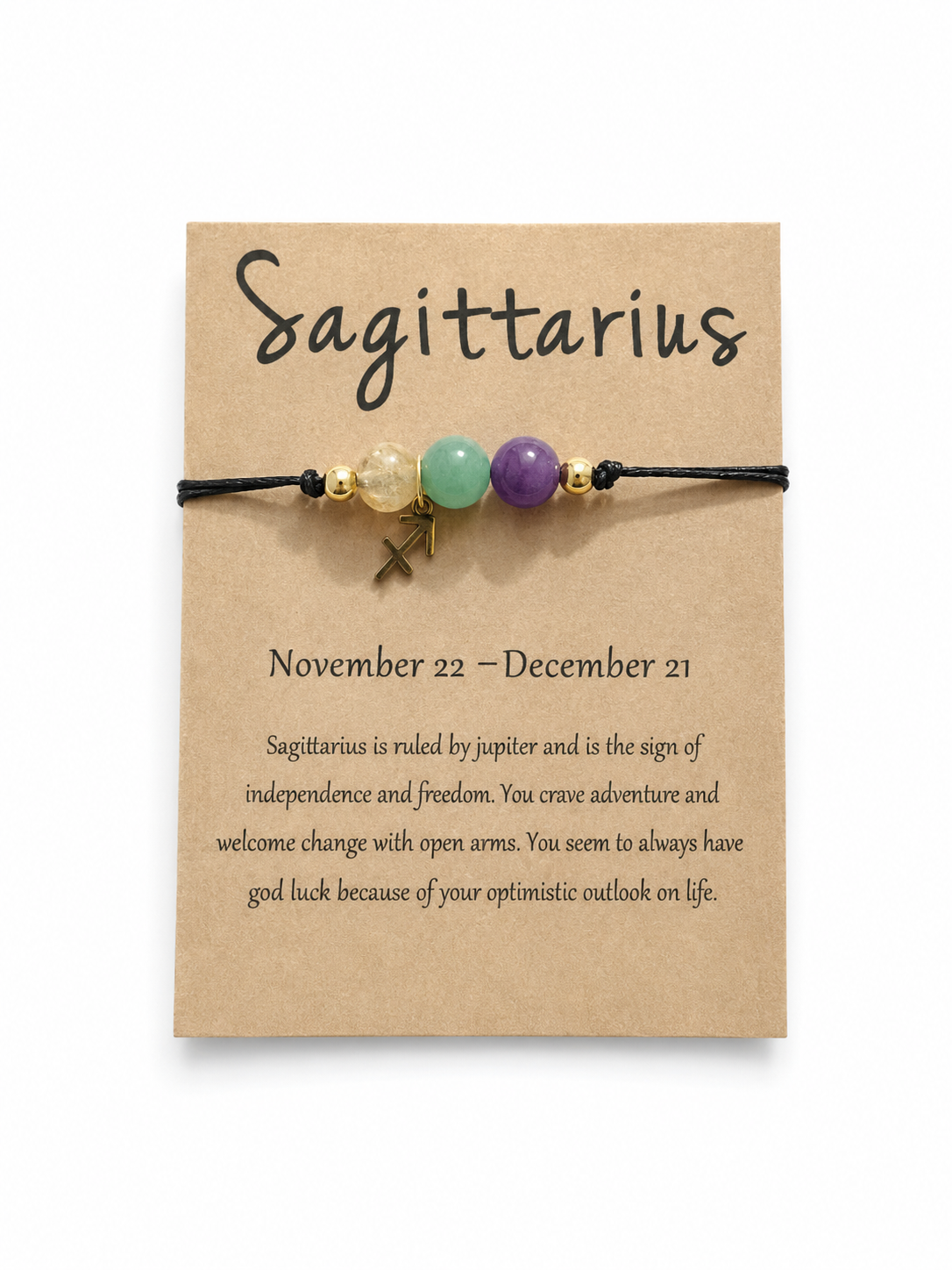 Sagittarius Zodiac Crystal Bracelet