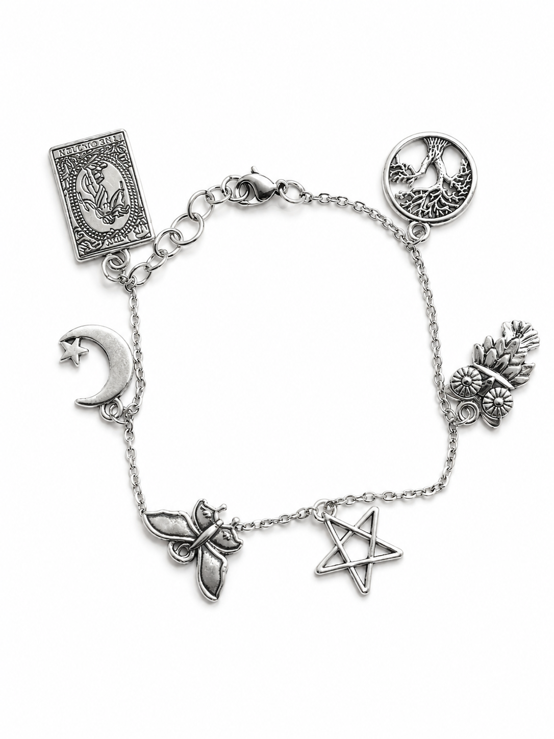 Handcrafted Chunky Witch Charm Bracelet