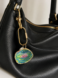 Handcrafted Purse Charm with Monet Shell