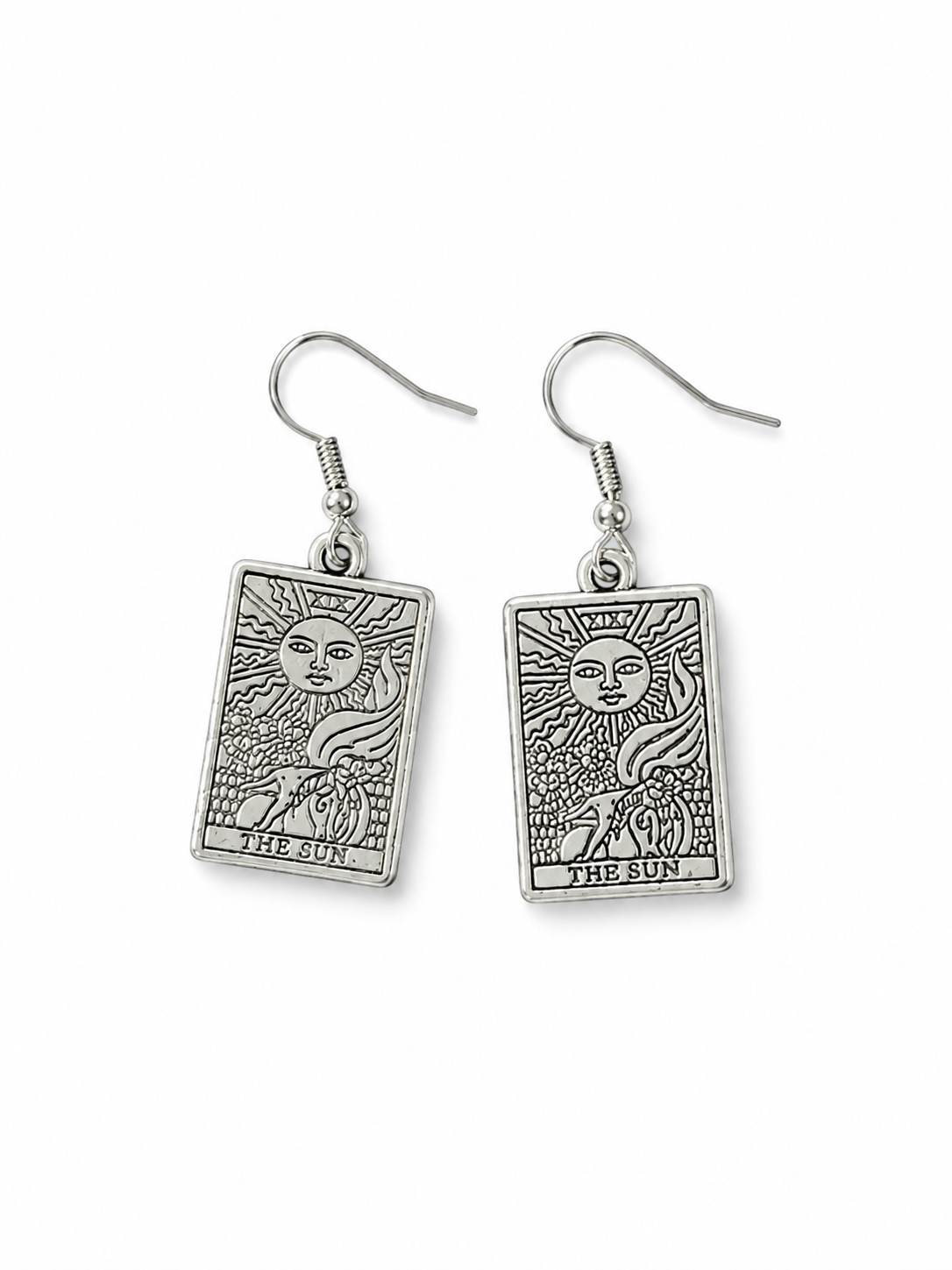 The Sun Tarot Dangle Earrings