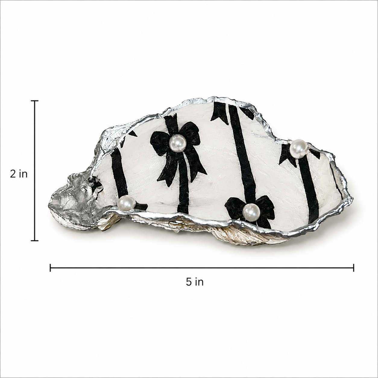 Handcrafted Bow Pearl Classy Oyster Ring Dish