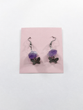 Handcrafted Real Amethyst Butterfly Earrings