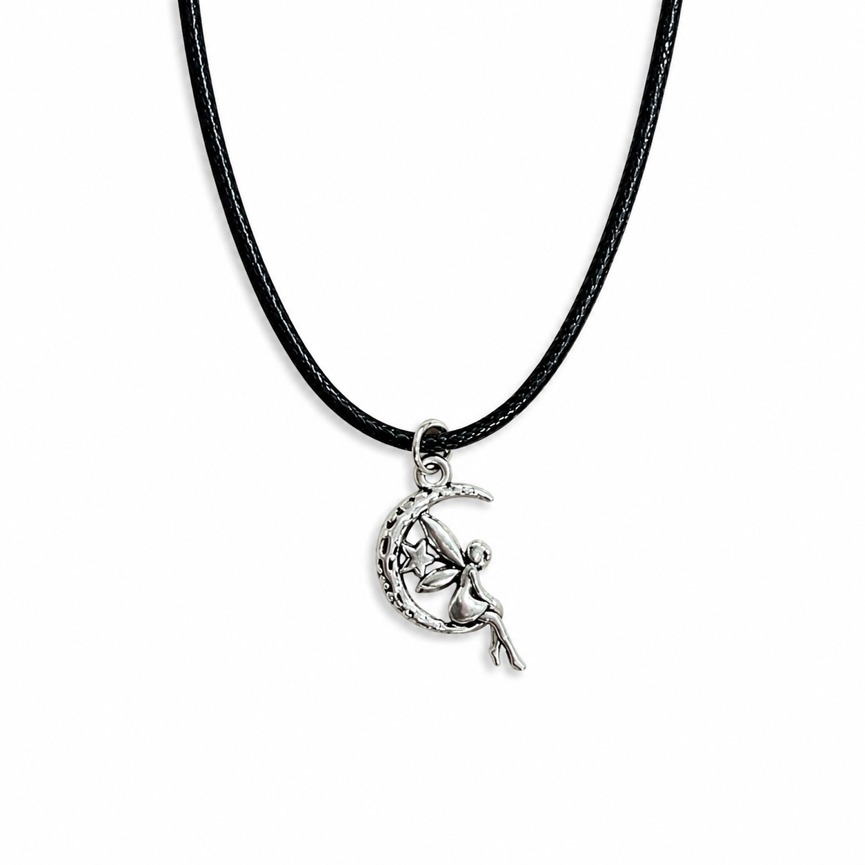 Handcrafted Fairy and Crescent Moon Necklace