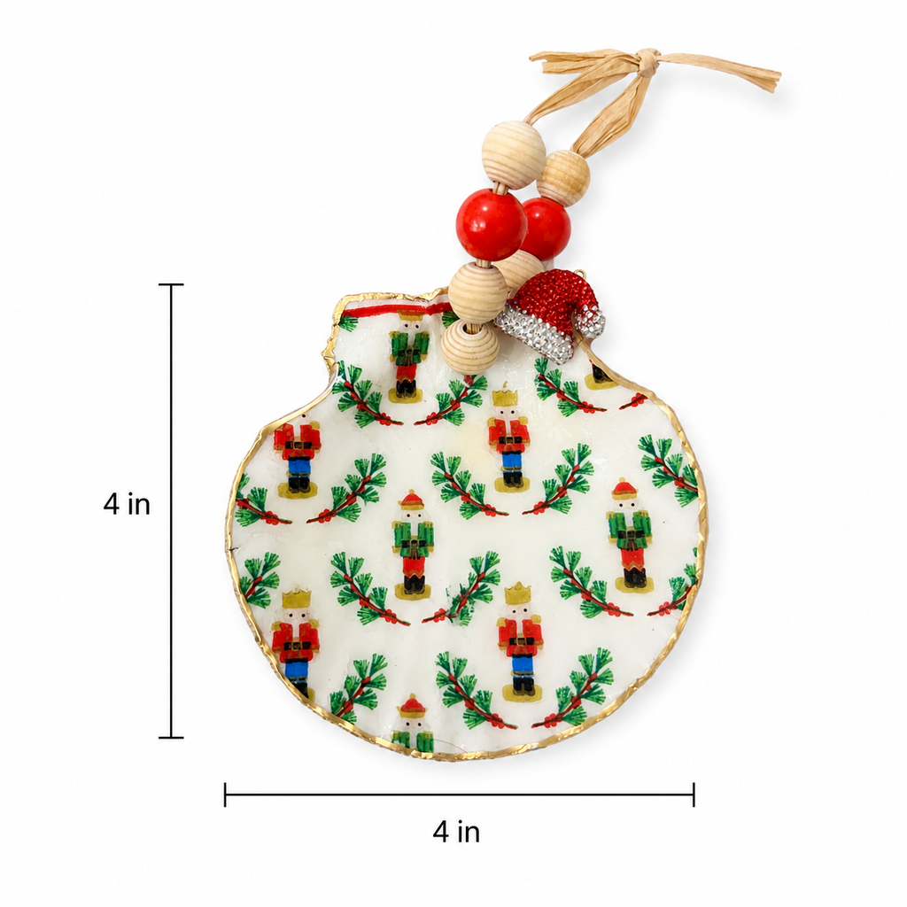 Handcrafted Beach Seashell Christmas Ornament