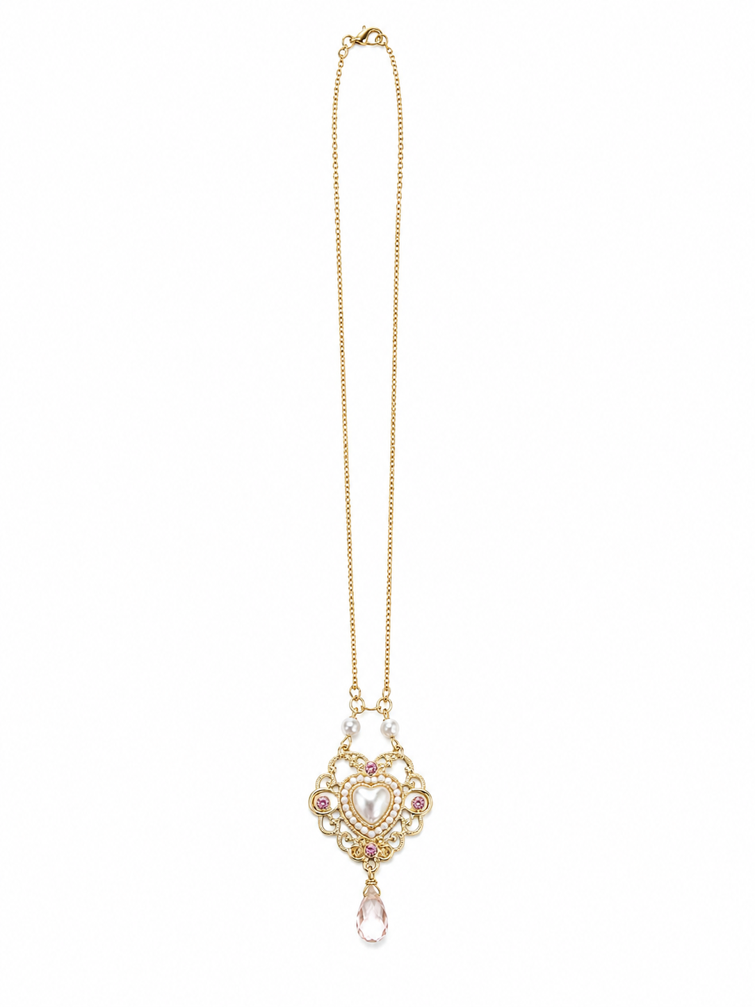 Vintage Style Heart Necklace on a 22” Chain