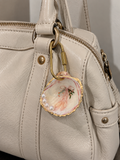 Handcrafted Pink Seashell Purse Charm
